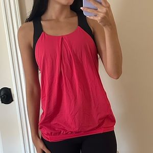 LULULEMON Woman’s No Limits Pink and Black Shirt